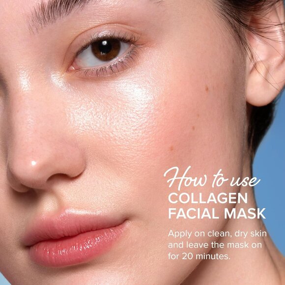 Collagen Facial Mask with Hyaluronic Acid - Hydrating Face Masks Skincare - Masc - Picture 2 of 8